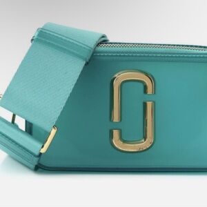 Marc Jacobs Turquoise Crossbody Bag with Gold Details
